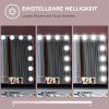 Kosmetické zrcadlo se 3 světelnými LED režimy, velké