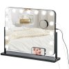 Kosmetické zrcadlo se 3 světelnými LED režimy, velké