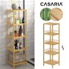 Casaria bambusový regál 5 polic 140x33x33cm