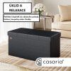 Taburet s úložným prostorem 76 x 38 x 38 cm, černý