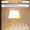Odkládací stolek se stolní lampou, přírodní-bílá