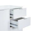 Casaria komoda Alba DB131 bílá se 3 dvířky a zásuvkami, 107 x 74 x 35 cm