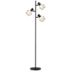 Stojací lampa se 3 samostatně ovládanými svítidly, černá, 169 cm