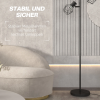 Stojací lampa se 3 samostatně ovládanými svítidly, černá, 169 cm