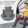 Závěsné houpací křeslo se stojanem, výška 188 cm, šedé