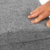 Casaria taburet s úložným prostorem 80 x 40 x 40 cm šedý textil
