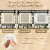 Toaletní kosmetický stolek s LED osvětlením a taburetem, bílý