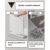 Skříňka na kočičí toaletu s dvířky, bílá