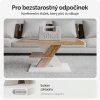 Konferenční stolek 90 x 60 x 45 cm, bílý/dub