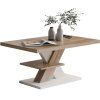 Konferenční stolek 90 x 60 x 45 cm, bílý/dub