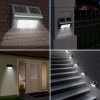 LED solární nástěnné osvětlení nerezové