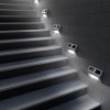 LED solární nástěnné osvětlení nerezové