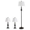 Sada lamp, 1 stojací a 2 stolní, černo-bílé