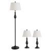 Sada lamp, 1 stojací a 2 stolní, černo-bílé