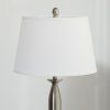 Sada lamp, 1 stojací a 2 stolní, stříbrno-bílá