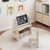 Dětský víceúčelový oboustranný stojan 4v1, bílý