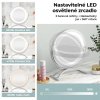 Kosmetické zrcadlo s LED osvětlením, stmívatelné, bílé, průměr 30 cm