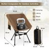 Kempingová židle skládací, hnědá