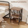 Mobilní stojan na gramofon a desky, rustikální