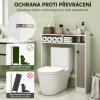 Koupelnová skříňka nad WC s nastavitelnými policemi, bílá