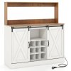 Kuchyňský příborník s zásuvkami 220 V a USB porty, 128 x 40 x 120 cm