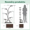 Stojan na květiny 8-patrový kovový, hnědo-černý