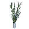 Umělá květina Gladiola / Mečík 96 cm, bílá