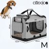 Skládací cestovní box pro psy M, šedý