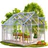 Kompletní skleníkový set se 2 otvírači oken a základnou 250 x 190 cm