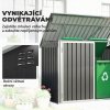 Přístřešek na 2 popelnice z pozinkované oceli, antracitový