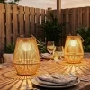 Solární ratanové osvětlení, venkovní, 2 ks
