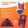 Skládací cestovní box pro psy XXL, červený