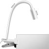 Monzana přenosná USB LED lampička s klipem bílá, 4 W, 210 lumenů
