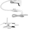 Monzana přenosná USB LED lampička s klipem bílá, 4 W, 210 lumenů