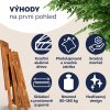 Balkónový set skládací z akáciového dřeva - stůl a 2 židle