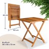 Balkónový set skládací z akáciového dřeva - stůl a 2 židle