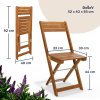 Balkónový set skládací z akáciového dřeva - stůl a 2 židle