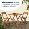 Balkónový set skládací z akáciového dřeva - stůl a 2 židle