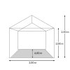 Casaria party stan bílý 6 x 3 m, 18 m²